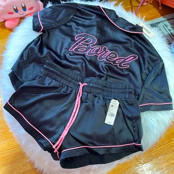 Garage Other - Garage Barbie Pajamas XS Small NEW Black Pink Y2K 💓